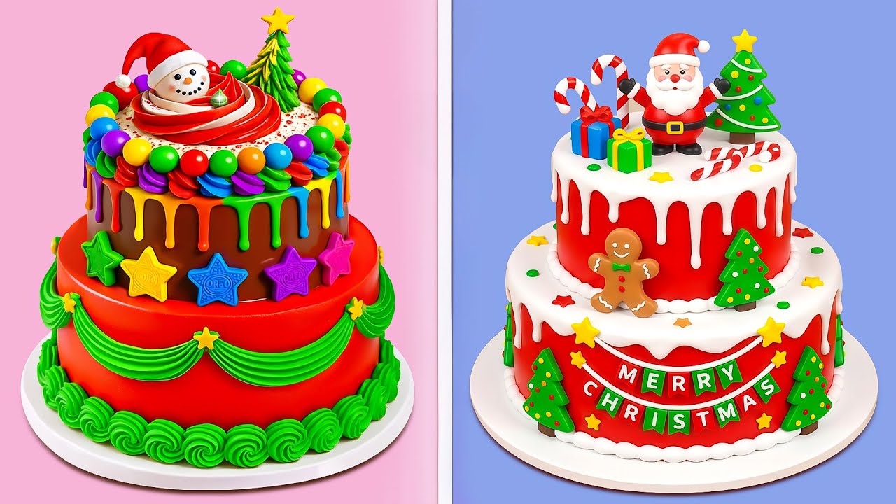Best Mini Christmas Cake Collection❄️🧑‍🎄 Easy Christmas Cake Decorating Compilation 🎄 Mini Wonderful