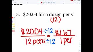 Lesson 8A Unit Rates Notes