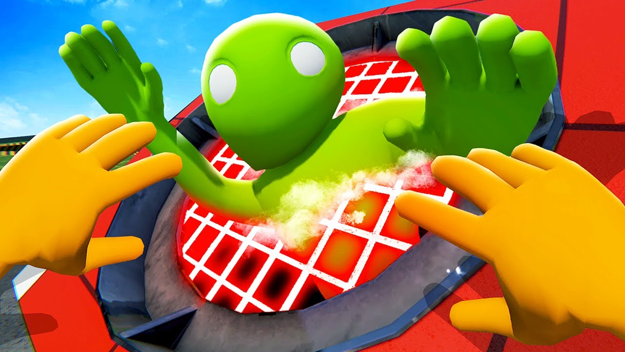 BURNING Gang Beasts Characters with LASERS - Bonelab VR Mods