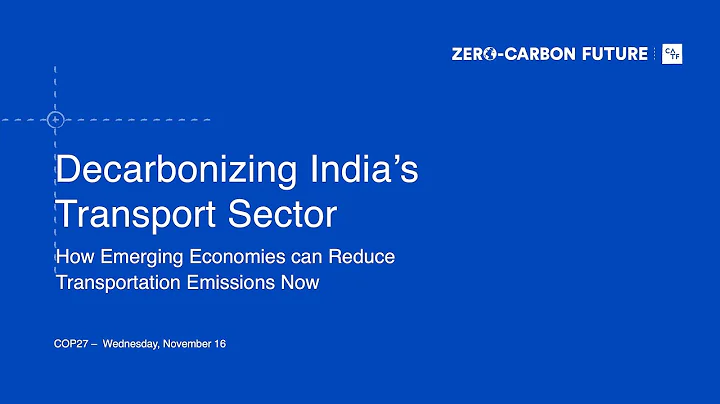 Decarbonizing India’s Transport Sector