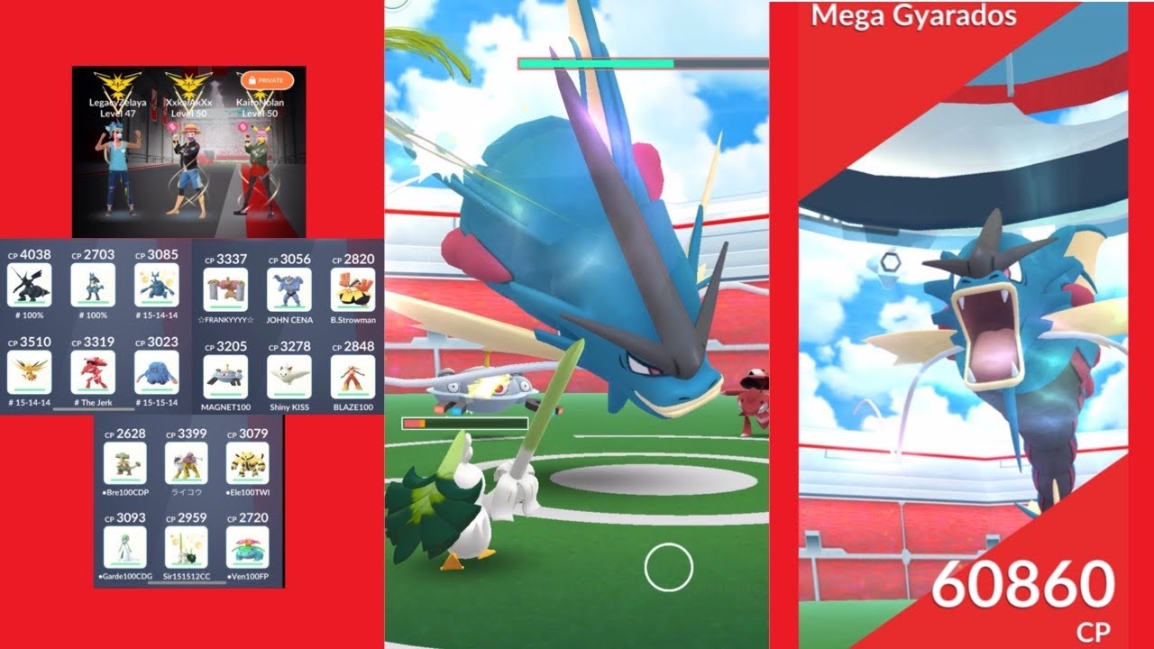 18 unique Mega Gyarados trio (no weather boost)