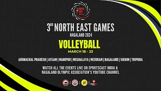 3rd North East Games Nagaland 2024 | Volleyball | Day 3 | EVENING SESSION