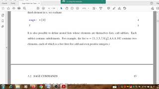 SAGEMATH in Simple Steps   Lists,Tables and Arrays