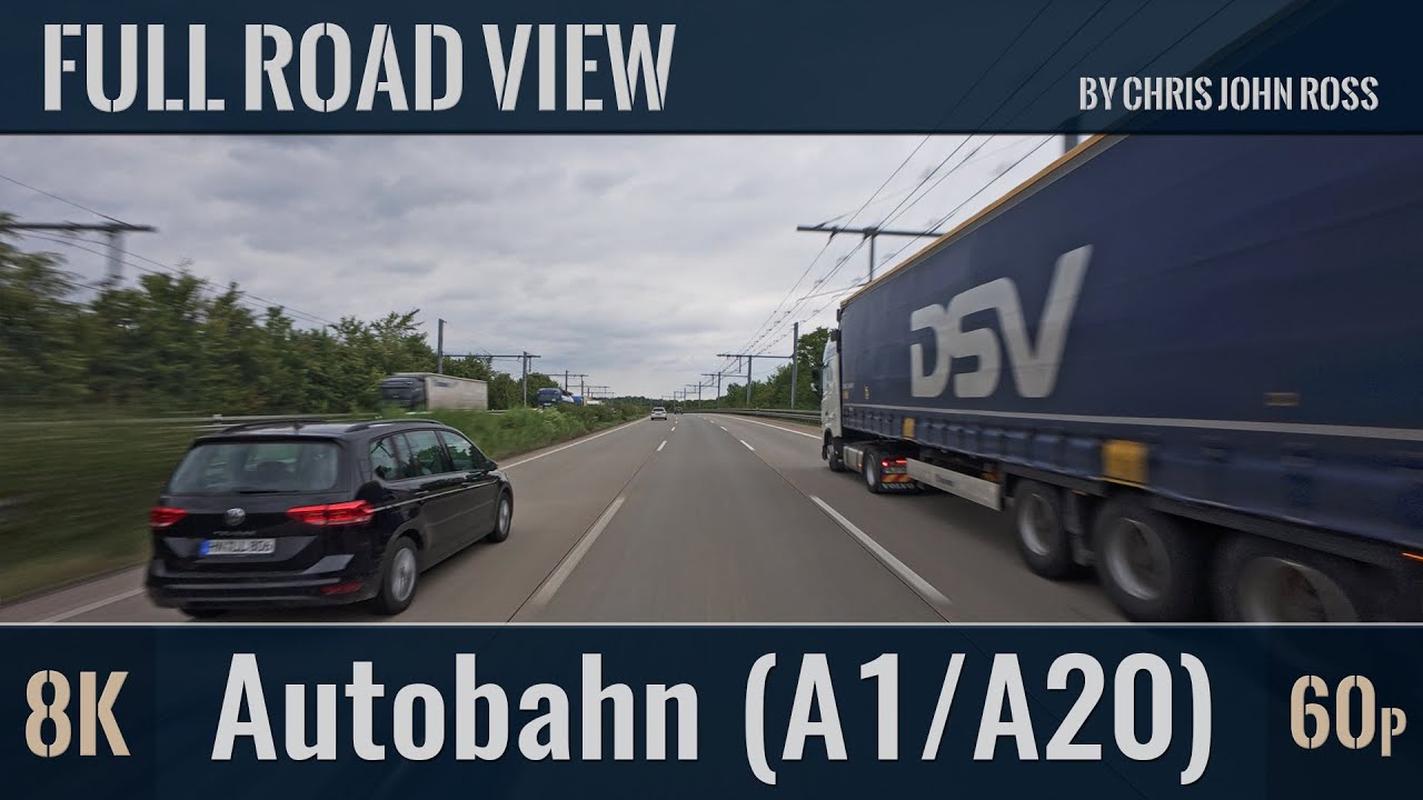 Autobahn (A1, A20): Ahrensburg - Bargteheide - Bad Oldesloe - Reinfeld - Kreuz Lübeck - Lübeck - 8K