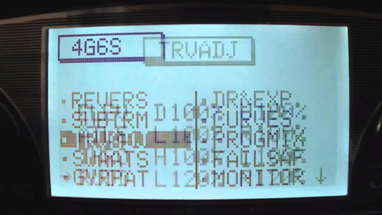 Walkera 4G6S TX 3D Settings for WK-2801 Pro TX