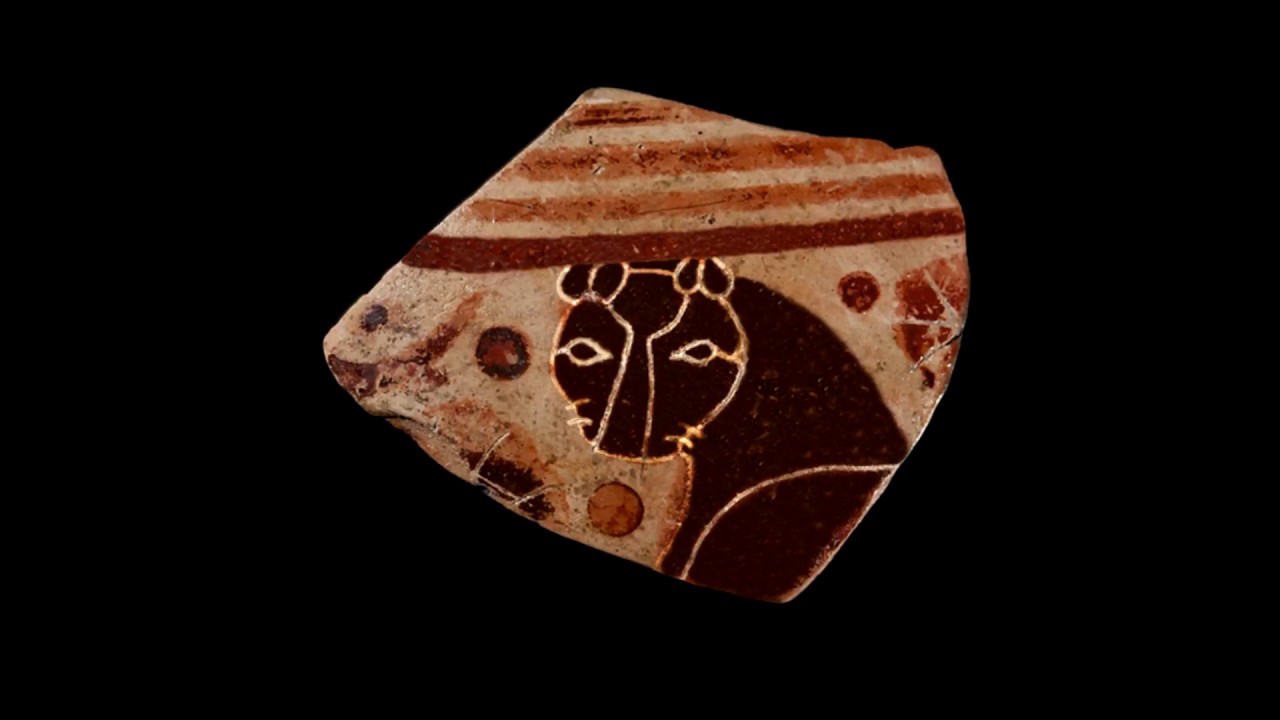 Restauración digital cerámica Etrusco-Corintia [Felino II]. (Huelva / Tartessos)