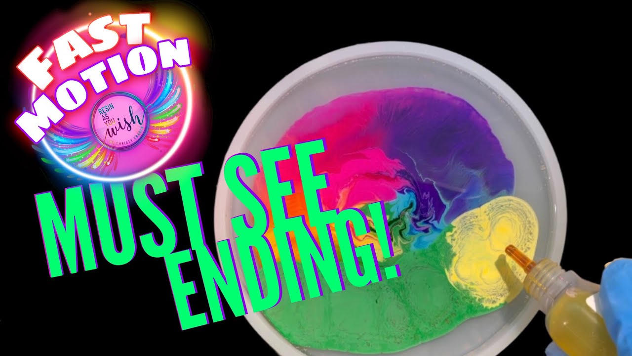 Fast Motion Resin Alcohol ink in layers. effects in layers