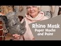 New Paper Mache Rhino Mask Pattern