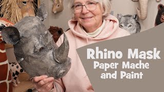 New Paper Mache Rhino Mask Pattern