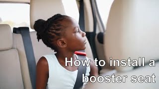 How to properly install a booster seat