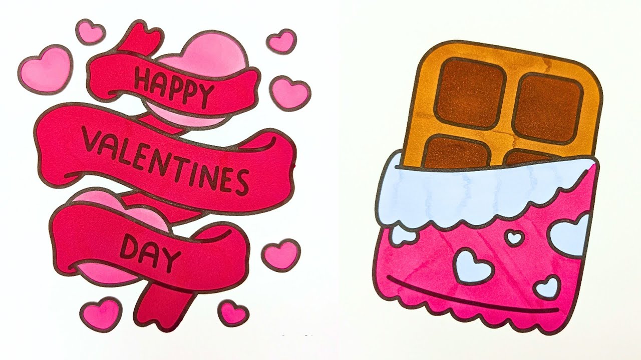 Relaxing coloring videos | Love theme (20 minutes) 💞💖❤️💓💌