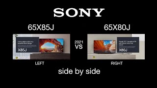2021 Sony X85J vs X80J: Side-by-Side Comparison