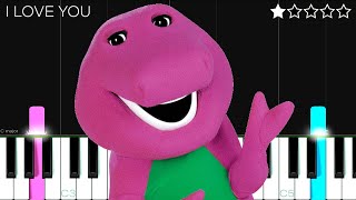 Video thumbnail of "Barney - Theme Song - I Love You Song | EASY Piano Tutorial"