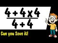 Tricky Order Of Operations Explained 4 4x4 4 4 Riddle Answer 