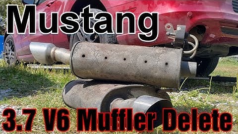 3.7 V6 Mustang Muffler Delete - Revs Pulls & Review