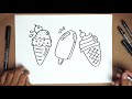 How To Draw 3 ice creams Step By Step ✍🏼