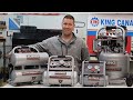 King Canada KC-4620A Ultra-Quiet Oil-Free Air Compressor – 4.6 Gallon Twin Tank, 2 HP, 60 DB, 120 PSI