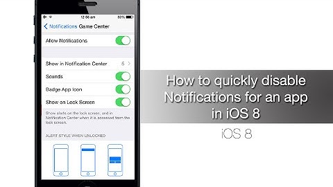 How to quickly disable Notifications for an app in iOS 8 - iPhone Hacks