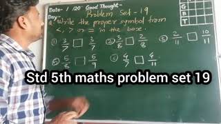 Std 5th maths fraction problem set 19
