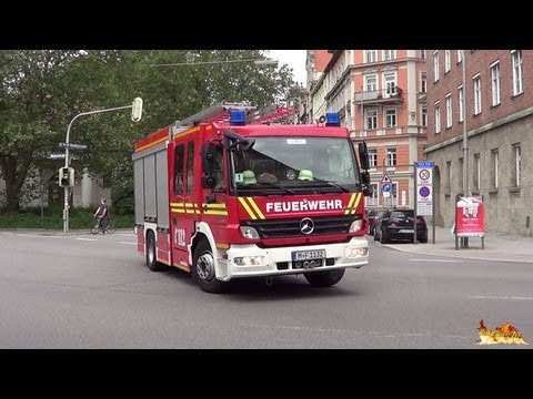 4x mit Presslufthorn unterwegs - Hilfeleistungslöschfahrzeug BF München 