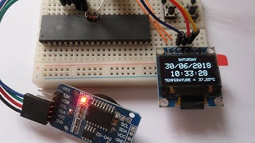 PIC18F4550 with SSD1306 and DS3231 RTC