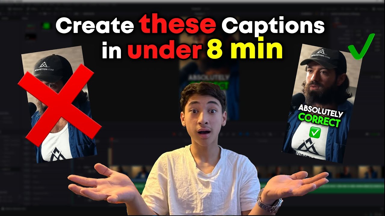 Create VIRAL Captions Like Alex Hormozi (Davinci Resolve)