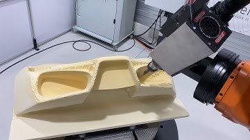 Blueflame3D 3D robot milling a Ferrari nose F80 powered by SprutCAM