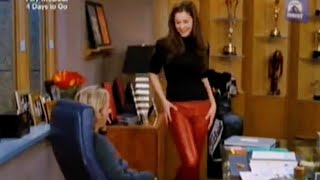 Red Leather Pants/Trousers & Dress On TV Show