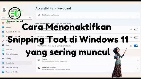 Cara Menonaktifkan Snipping Tool atau Screenshot Windows 11 sering Muncul
