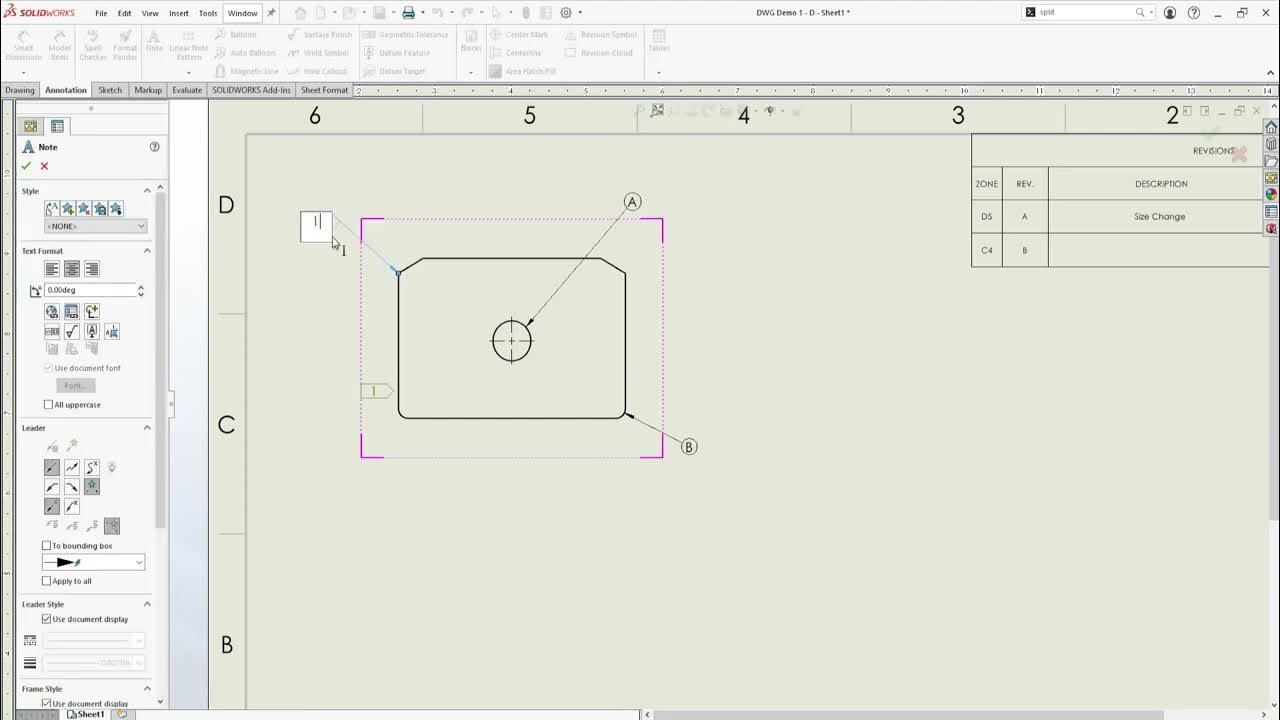 solidworks-drawing-demo-14-flag-notes-youtube