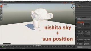 blender 3D | Nishita sky + sun position screenshot 1