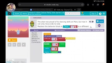 Alien Dance Party with Sprite Lab