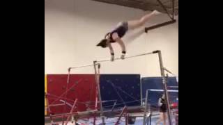 Madison Conn 4/2017 Level 10 Training - Uneven Bars Double Layout