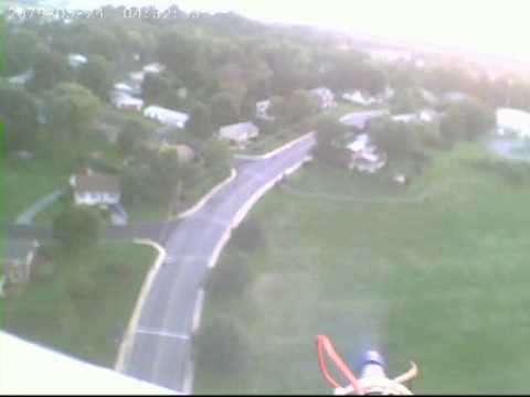 rc airplane with onboard camera flying at the park megatech flyer