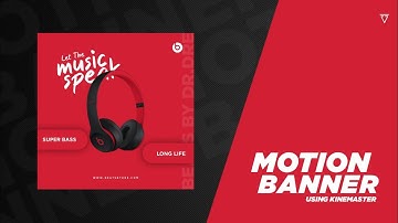 Motion Graphics Banner in Kinemaster || PixelLab || Tutorial