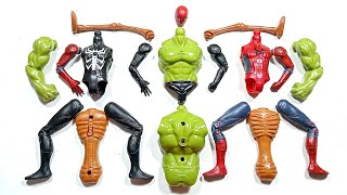 Avengers Toys Assemble Spider-Man, Hulk Smash, Venom And Siren head ~ Avengers