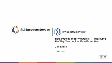 IBM Spectrum Protect for Virtual Environments for VMware 8.1 - demo