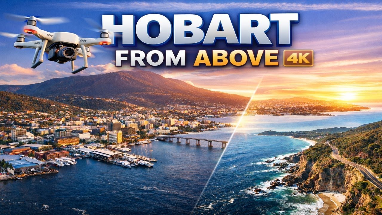 Hobart Tasmania Drone Footage 4K | Cinematic Aerial Views of Coast & Towns”