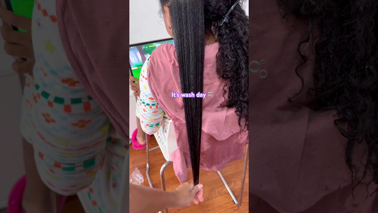 ASMR Hair Wash Day Routine c🫧 