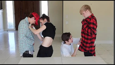 NO THUMBS CHALLENGE ft. Sam & Colby and Crawford c...