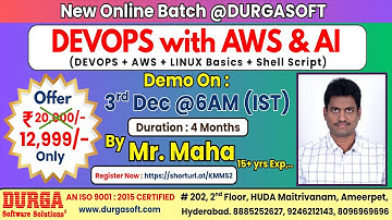 DEVOPS with AWS & AI Online Training @ DURGASOFT
