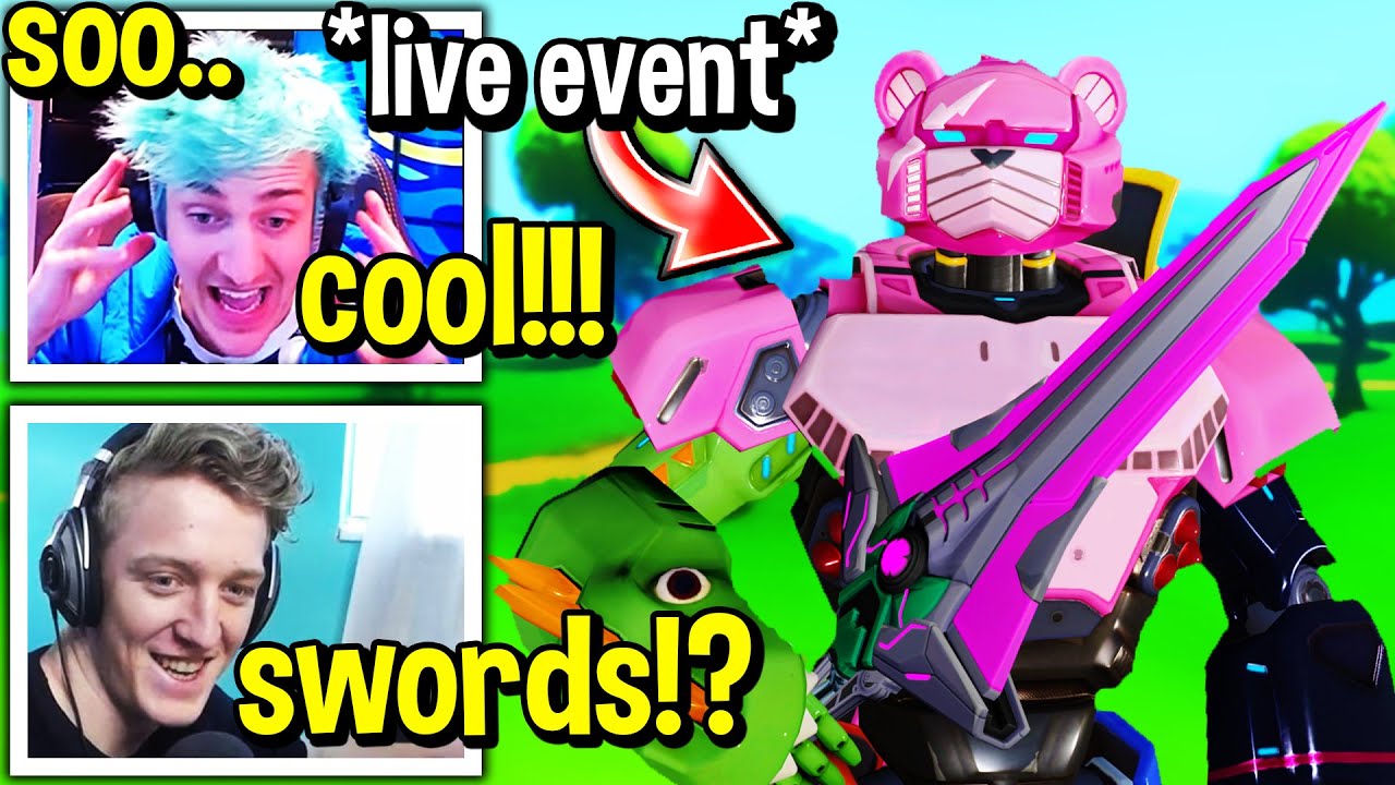 Streamers React to *LIVE EVENT* MONSTER With *NEW* Sword to DEFEAT Monster in FORTNITE!