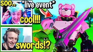 Streamers React to *LIVE EVENT* MONSTER With *NEW* Sword to DEFEAT Monster in FORTNITE!