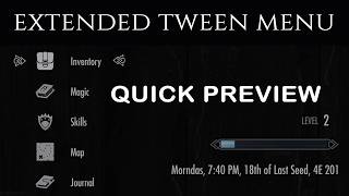 Skyrim - Extended Tween Menu Quick Preview
