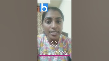 Besant Technologies Student Success Story | Get 100% Job