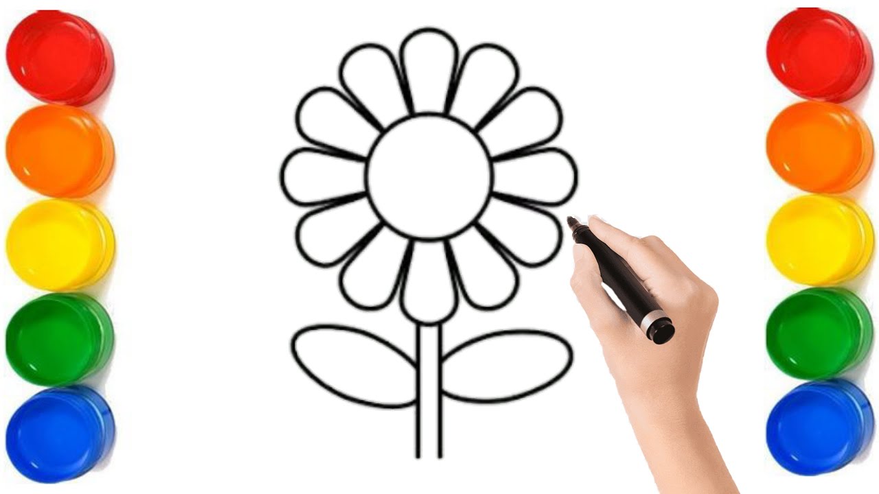 How To Draw Flowers Easy Drawing So Cute Flowers Easy Drawing