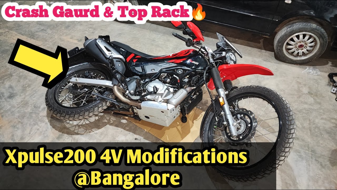 Xpulse200 4V Modifications | Crashgaurd and Top Rack-ಚಾಮರಾಜನಗರ To Spiti Ride Day 01 Part 02