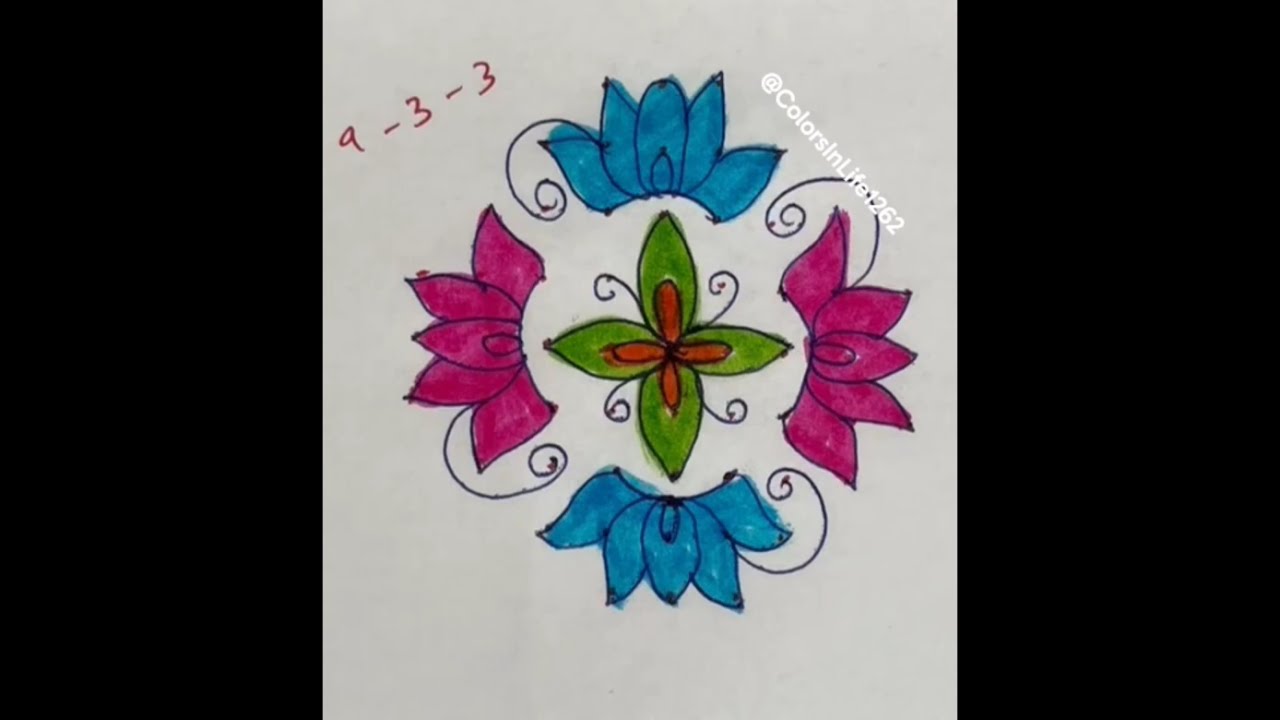 9*3*3 Dots🌺Flower Rangoli🌺Big Diwali Kolam🌺Simple Friday Kolam🌺Sankranthi Muggulu🌺Chukkala Muggulu🌺