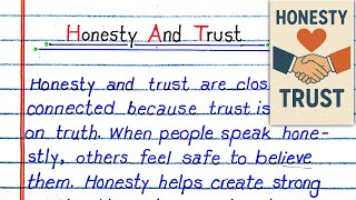 Importance Of Honesty And Trust Essay