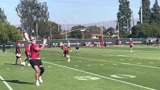 The difference in arm strength between Jimmy Garoppolo and Brock Purdy